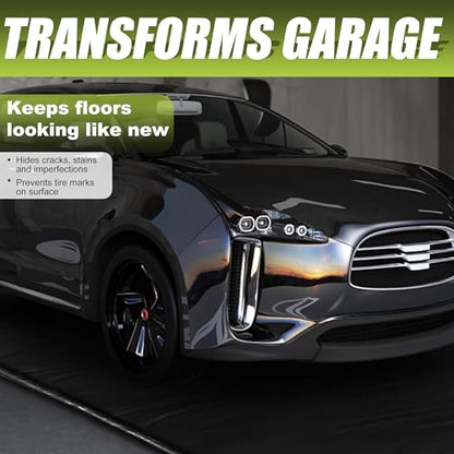 Garage Car Floor Mat (Black / 7Ft 9In x 18Ft(Mid-Size))