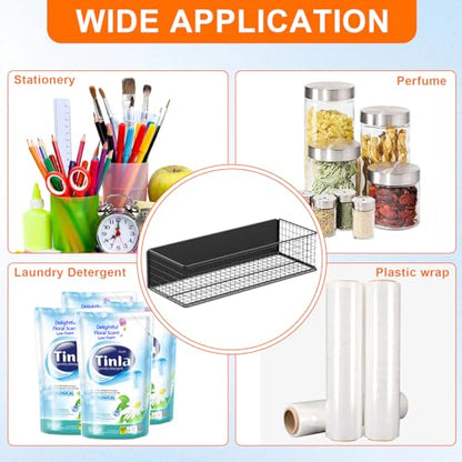 2Pack Magnetic Basket Organizer Holder for Fridge Magnetic Storage Bin Box Containers for Refrigerator Whiteboard Classroom (Magnetic Basket Organizer Holde)