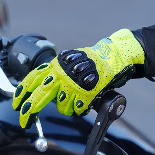 SPS 2 Plus Unisex Touchscreen Road Racing Motorcycle MTB Sports Gloves Also fit BMX MX ATV Mountain Bike Bicycle Cycling Off (Yellow Sps-2 Plus / M Adult)