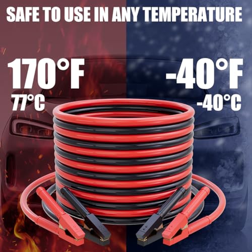 Heavy Duty Jumper Cables for Car Battery (0 Gauge （25FT）)