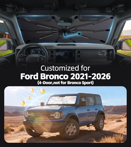Windshield Sun Shade for Ford Bronco (Fit for Ford Bronco(4-Door) 2021-2026)