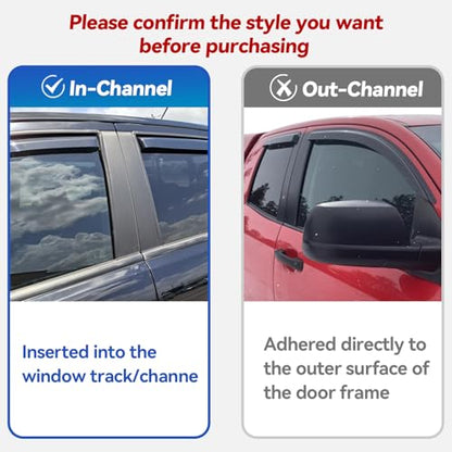 in Channel Window Visors Rain Guards for 1993 (1993-2011 Ford Ranger)