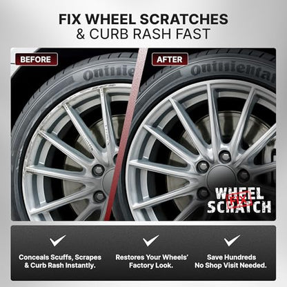 Light Silver Rim Touch Up Paint Wheel Scratch Repair Pen (Silver - Light - Touch-Up Pen)