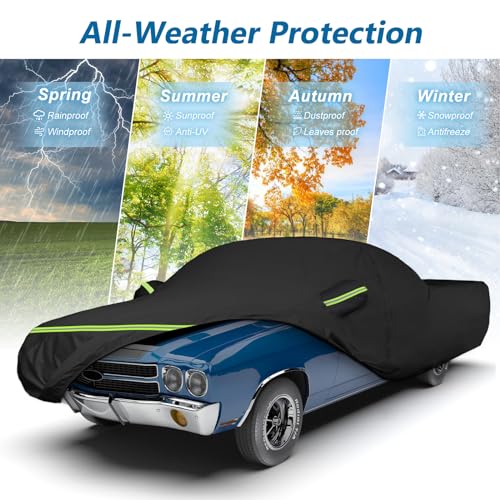 Waterproof Car Covers for Chevrolet El Camino 1964 (Black / for Chevrolet El Camino 1964-1967/1978-1987)