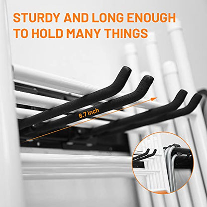 Garage Storage Organization Wall Mount Folding Chair Hangers (6Hooks+3Panels)