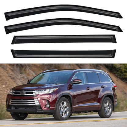 Window Visors Rain Guards for 2014 (2014-2019 Toyota Highlander)