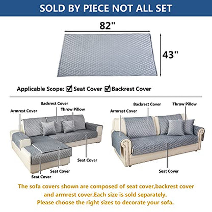 Couch Cover Sectional Couch Covers (43''x82''/Rectangular / Light Gray)