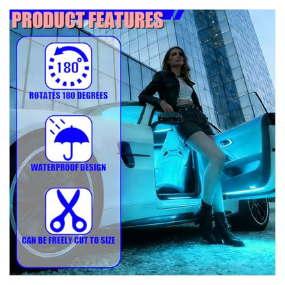 Car LED Strip Light (Ice Blue-USB)