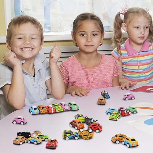 30 Mini Pull Back Cars for Kids Classroom Treasure Box Prizes