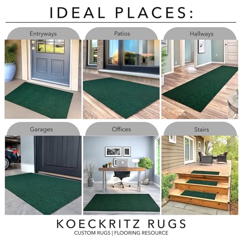Heavy Duty Durable All Weather Indoor (5' x 11' (Rectangular) / Green)