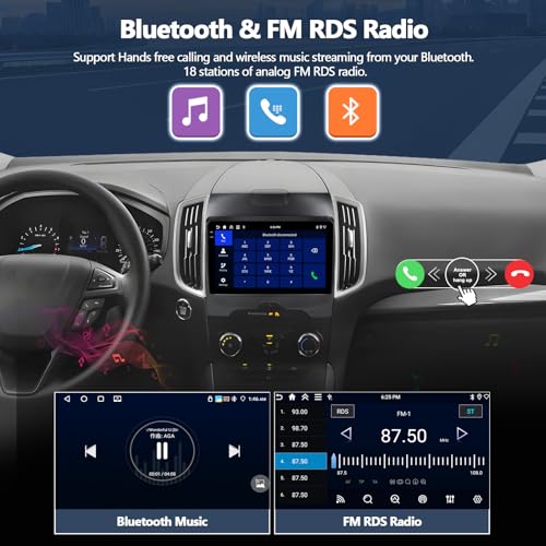 4G+128G Car Radio Stereo for Ford Edge 2015