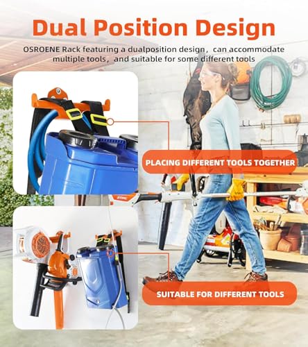 Backpack Blower Rack with Tube Hook (2 Pack)