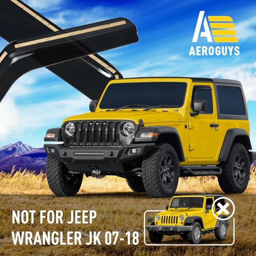 Extra Durable Window Deflectors in (For Jeep Wrangler 18-26 JL)