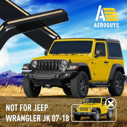 Extra Durable Window Deflectors in (For Jeep Wrangler 18-26 JL)