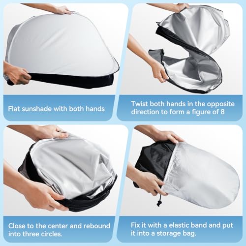 Car Windshield Sun Shade (Tesla Model 3/Y (57" × 37"))