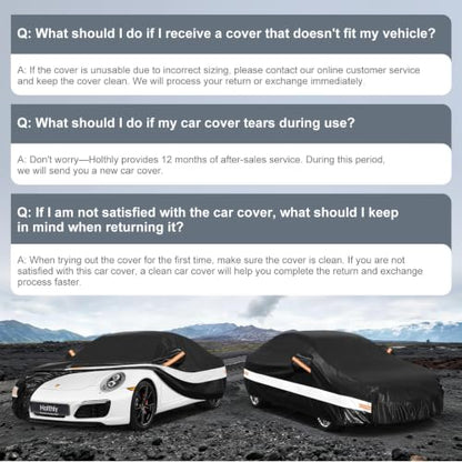 10 Layers Sedan Car Cover Custom Fit for Porsche 911 (Black Gray / Custom Fit for Porsche 911)