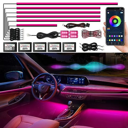Interior Car LED Strip Lights (RGB color 10 in 1)