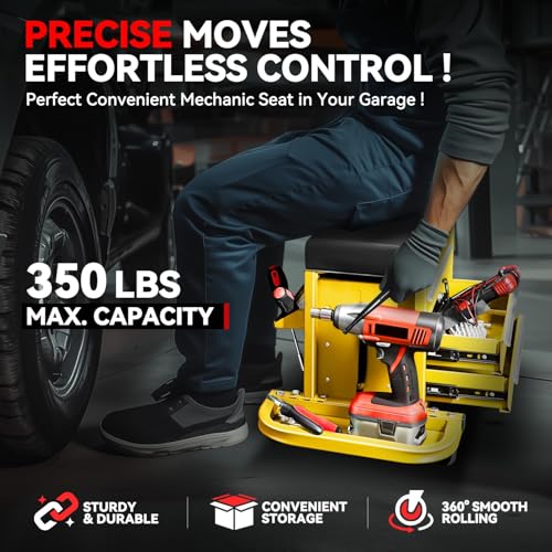 Mechanic Rolling Seat (Yellow)