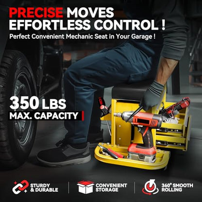 Mechanic Rolling Seat (Yellow)