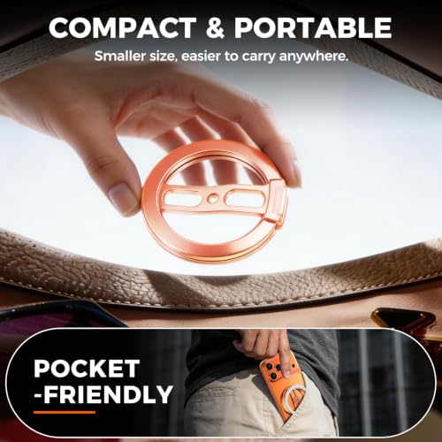 Magnetic Phone Ring Grip for MagSafe Dual (Rose Gold)