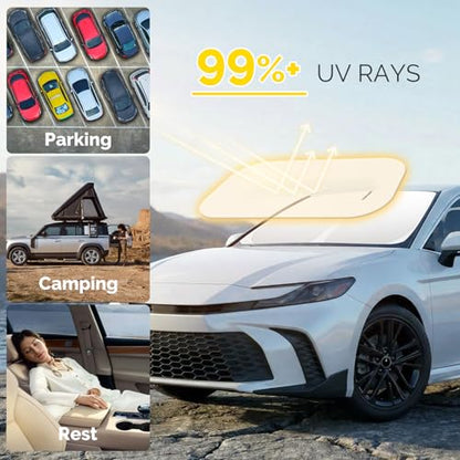 Car Windshield Sun Shade for Toyota Camry Sun Shade 2018 (For 2018-2026 Toyota Camry)