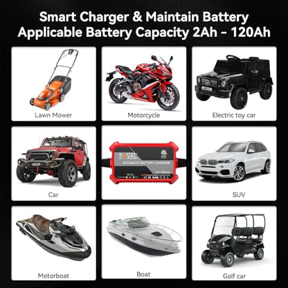 4 Pack] FOVAL Fully Automatic Trickle Battery Charger