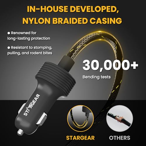 Starlink Mini Cable 12V Power Cable 3M 10FT (Braided 3M/10FT)