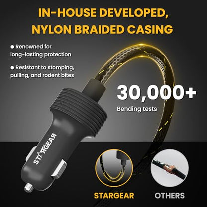 Starlink Mini Cable 12V Power Cable 3M 10FT (Braided 3M/10FT)
