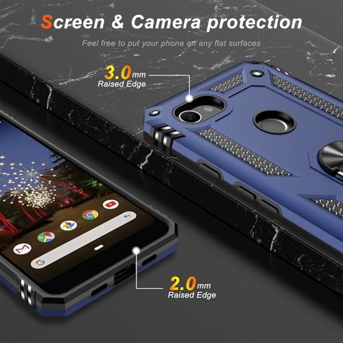 for Google Pixel 3A XL Case with Screen Protector (Blue / Google Pixel 3A XL)