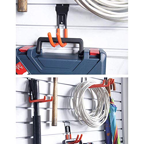 Slatwall Hooks Slatwall Accessories Utility Hooks Garage Storage Tool Organizer Large Heavy Duty Garage Panels Hooks for Ladders Bulk Items (Slatwall Hooks 12pack)