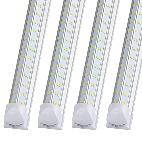 Pack of 20), 8FT LED Shop Light Fixture - 150W 19000LM, 6000K Cold White, T8 Integrated V Shape 8' Tube Lights, High Output Bulbs for Garage Warehouse Workshop,8Feet 8Foot Led Fluorescent Bulbs