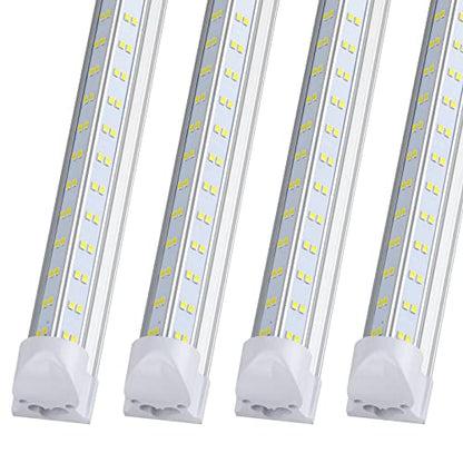 Pack of 20), 8FT LED Shop Light Fixture - 150W 19000LM, 6000K Cold White, T8 Integrated V Shape 8' Tube Lights, High Output Bulbs for Garage Warehouse Workshop,8Feet 8Foot Led Fluorescent Bulbs