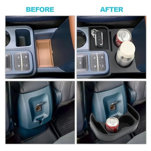 2022 2024 Maverick Car Cup Holder Organizer for Maverick Center Console CupHolders Expander Fit for First Row and Second Row 2022 2023 2024 Maverick Pickup Truck Interior Accessories (Cup Holder Organizer)