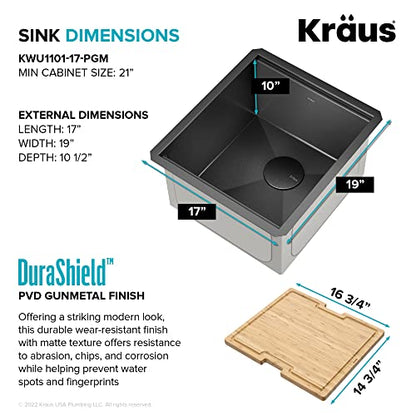 Kore Workstation 17 (PVD Gunmetal / 17 Inch / Modern Workstation)