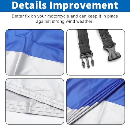 Motorcycle Cover for Harley Davidson for Honda 104.33" XXL (Blue / XXL)