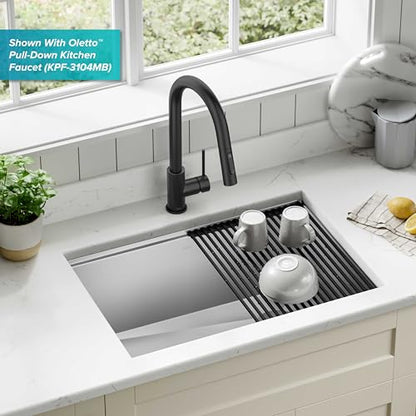 Stainless Steel 27 in Undermount Kitchen Sink KWU110 (Stainless Steel / 27 inch / Sink)