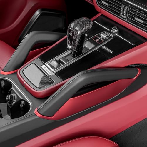 Center Console Armrest Side Storage Box for Porsche Cayenne (Red)