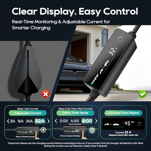 Level 2 EV Portable Charger for Tesla (Tesla-32A / 32A)