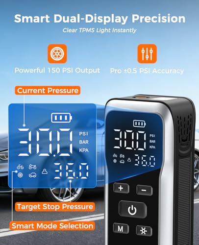 Tire Inflator Portable Air Compressor (Grey)