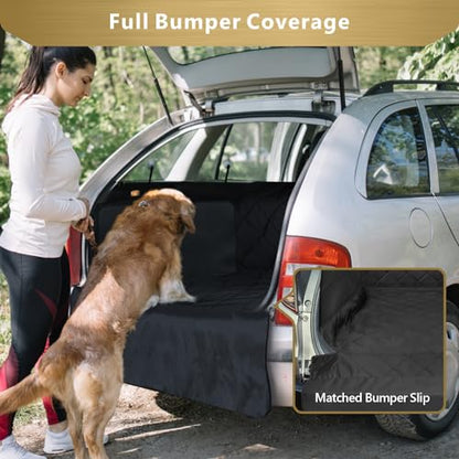 SUV Cargo Liner for Dogs (Black / Large Extended (With Flaps) 93")