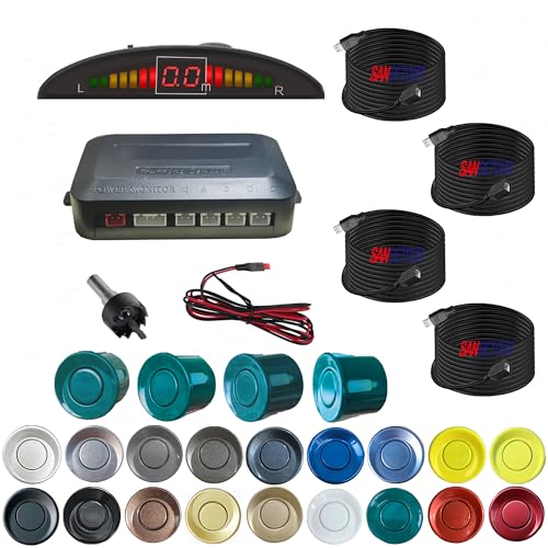 Parking Sensor Kit Backup Sensor Kit Reverse Sensor for Pickup & Extended Vehicles (Green)