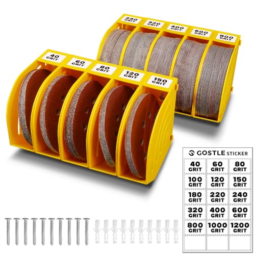 5 Inch Professional Sanding Discs Storage Bins (10 bins / Yellow)
