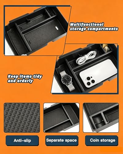 2026 CRV Center Console Organizer for 2023 2024 2025 2026 Honda CRV Accessories ABS Plastic Armrest Console Tray Compatible with 2023 (2023-2026 Honda CRV 1Pack Tray)