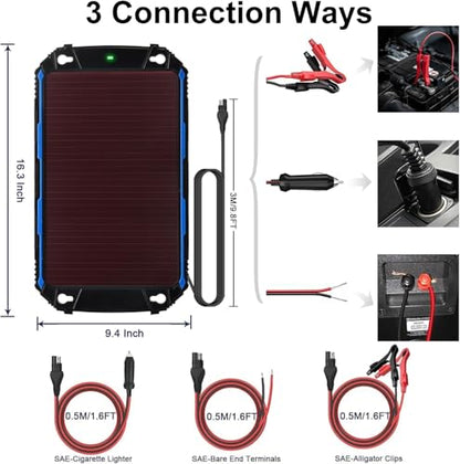 Waterproof 5W 12V Solar Battery Charger & Maintainer Pro (BC-5W Pro)