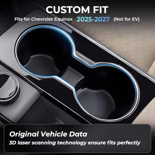 Center Console Cup Holder Inserts for Chevrolet Equinox 2027 2026 2025 (Cup Holder for 2024-2027 Equinox)