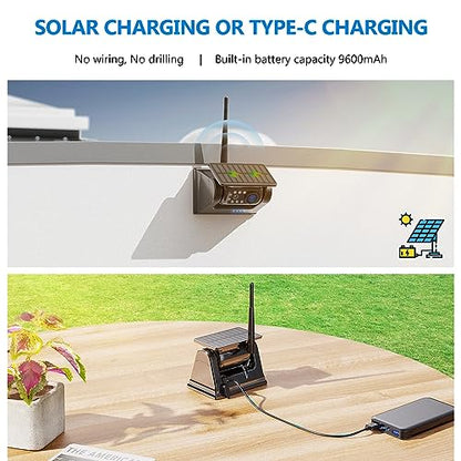 Magnetic Solar Wireless Backup Camera with 7" 1080P IPS DVR Monitor (7 inch - 1 camera)