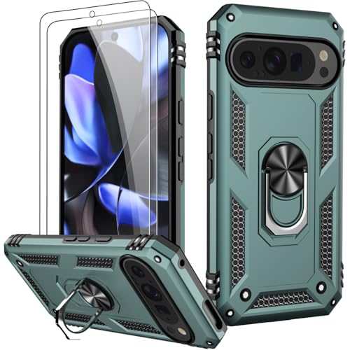 for Google Pixel 9 Pro XL Case with Screen Protector (Pine Green / Google Pixel 9 Pro XL)