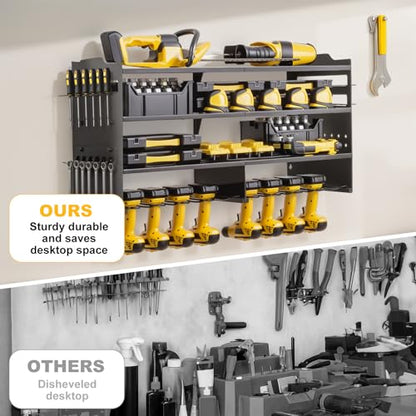 Large Power Tool Organizer Wall Mount Black (Black)
