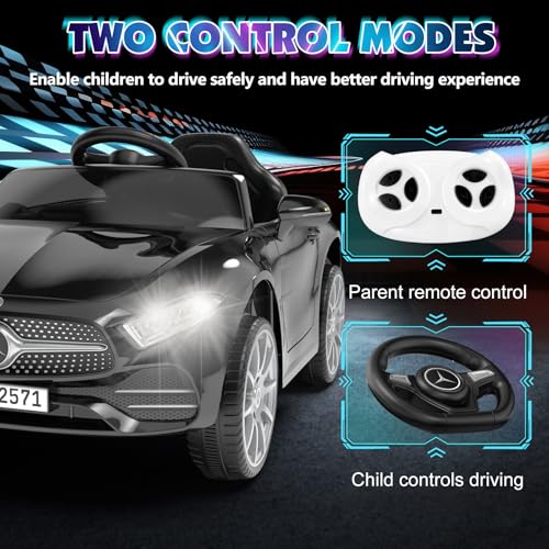 12V Kids Ride On Car with 2.4G Remote Control (Sc-black)