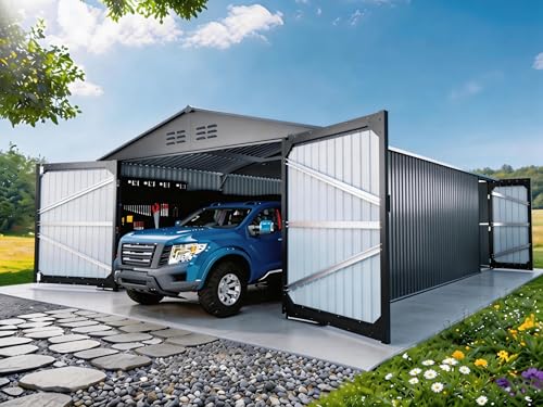 20 x 13 FT Outdoor Storage Shed (13 x 20 FT / Black)